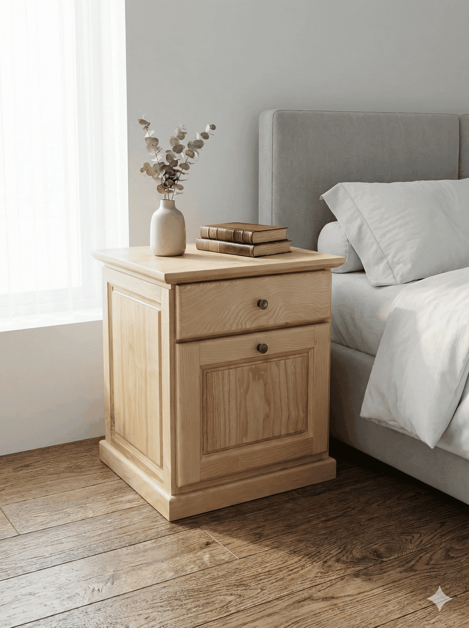 Tủ kê đầu giường gỗ tần bì - Đồ Gỗ Trọng Hiếu