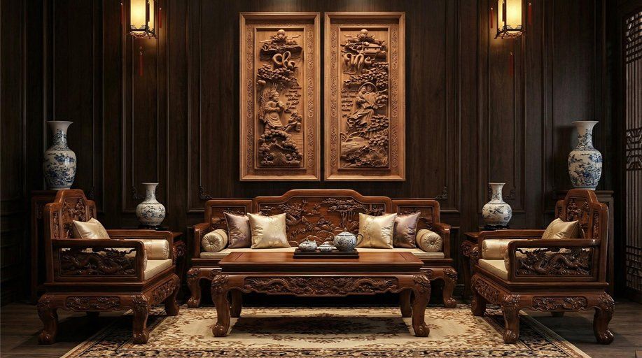 Đôi Tranh Gỗ “Công Cha Nghĩa Mẹ” – Hàng Đục Tay Thần Thái - Đồ Gỗ Trọng Hiếu