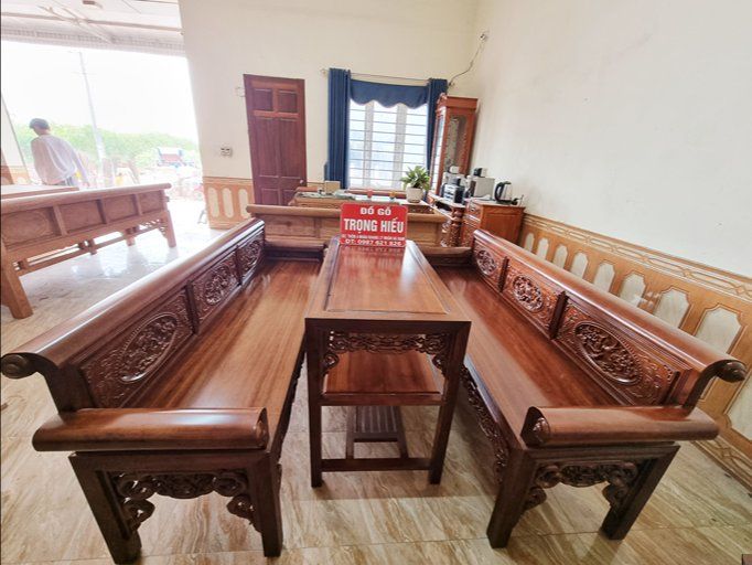 Bộ Trường Kỷ Gỗ Gụ Lào - Đồ Gỗ Trọng Hiếu