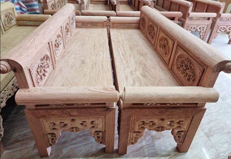 Bộ trường kỷ gỗ hương đá truyền thống - Đồ Gỗ Trọng Hiếu