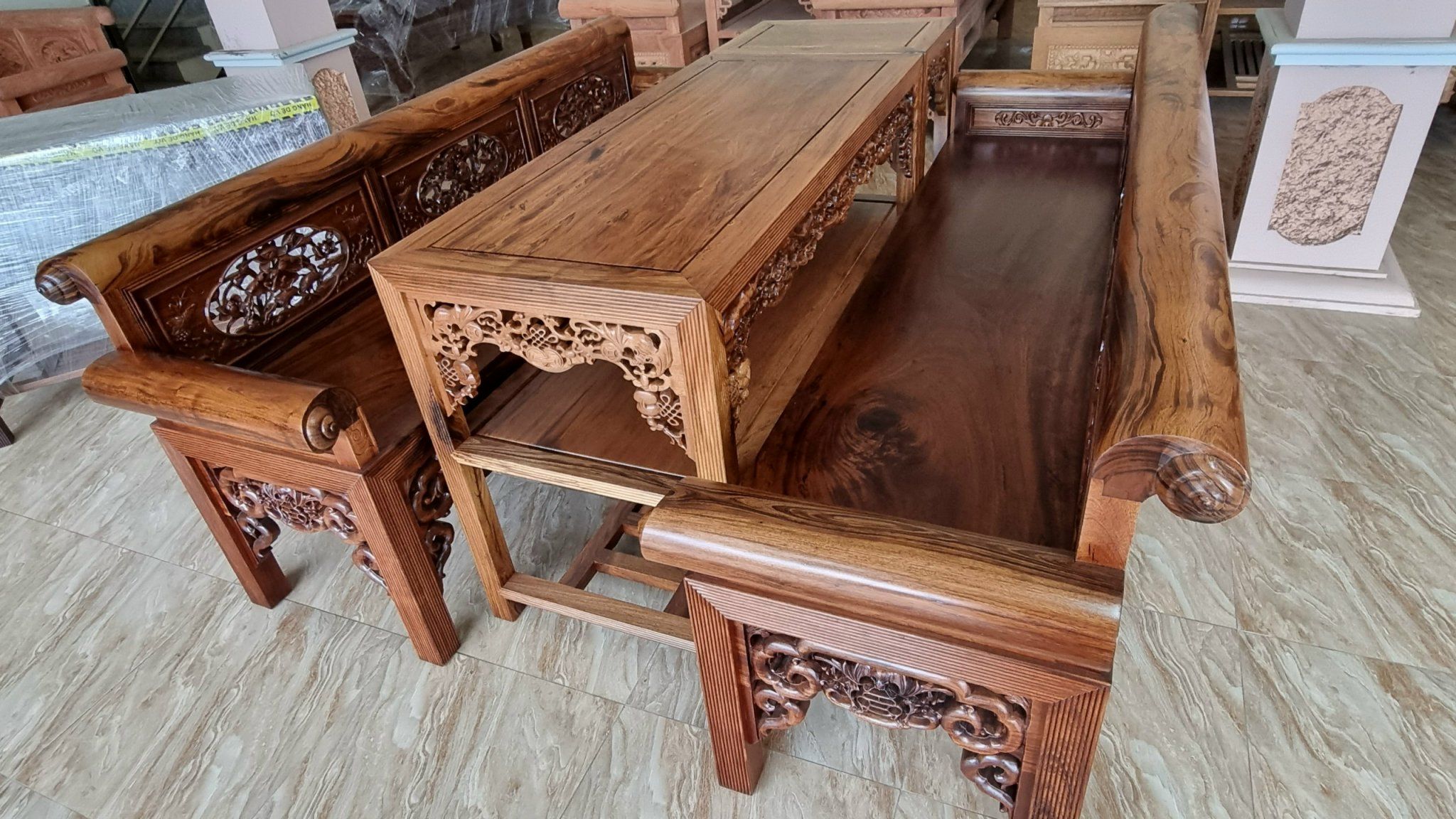 Trường Kỷ Gỗ Gụ Ta Quảng Bình - Đồ Gỗ Trọng Hiếu