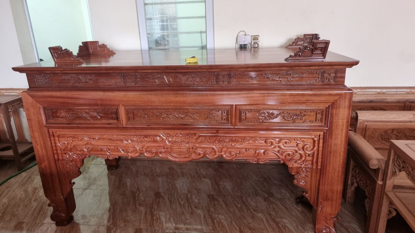 Sập thờ gỗ gụ lào - Đồ Gỗ Trọng Hiếu