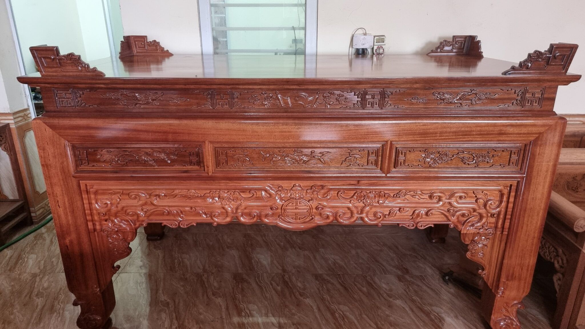 Sập thờ gỗ gụ lào - Đồ Gỗ Trọng Hiếu