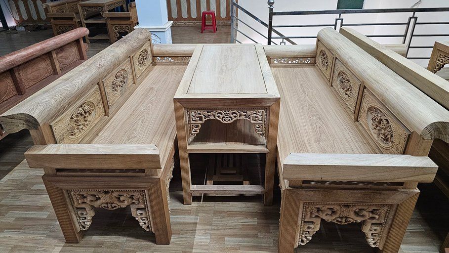 Trường Kỷ Gỗ Gụ Lào - Đồ Gỗ Trọng Hiếu