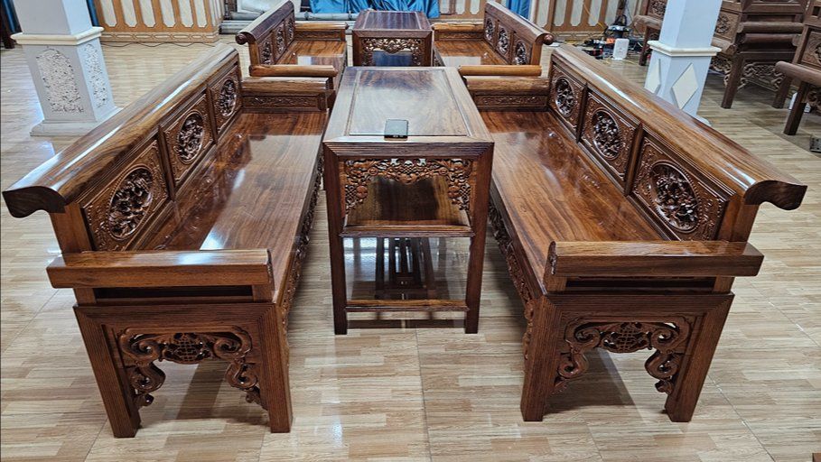 Trường Kỷ Gỗ Gụ Quảng Bình 2M02 – Kiệt Tác Đồ Gỗ Mỹ Nghệ Nhân Khang - Đồ Gỗ Trọng Hiếu